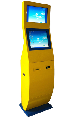 Interactive Dual Screen Self Payment Kiosk With Thermal Printer Cash Acceptor