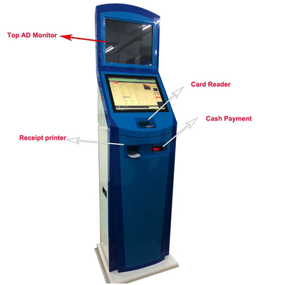 Dual Screens Self Service Bill Payment Kiosk For Insurance Tax Untility