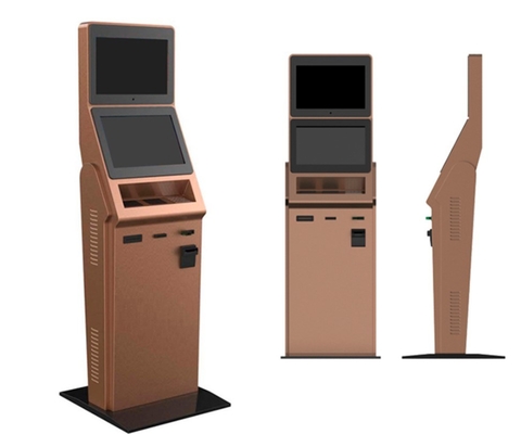 Dual Screen Multifunctional Barcode Scanner Kiosk For ATM Machine