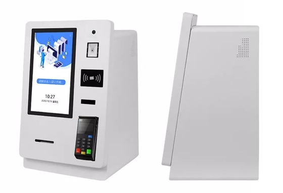 15.6 Inch Automatic Smart hotel check in kiosk With Card Dispenser Passport Scanner
