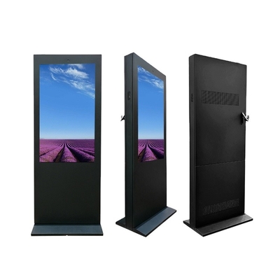 500-700nit Indoor Android Lcd Digital Signage Totem Ultra Thin Free Standing