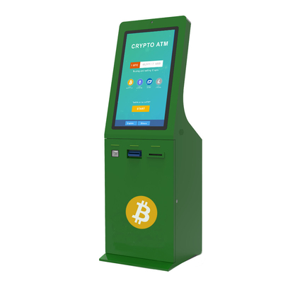 Freestanding 1200 Notes Buy And Sell Bitcoin ATM Kiosk machine 32 Inch