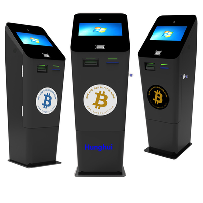 Hunghui Cash In Cash Out Crypto ATM Machine Black Bitcoin Teller Machine