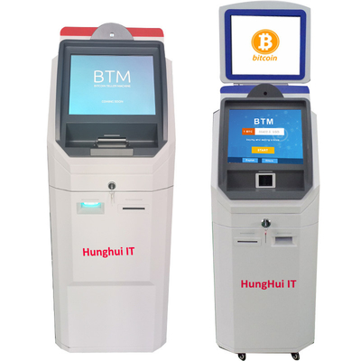 Currency Exchange Self Service Cash Payment Kiosk Machine Cryptocurrency Bitcoin ATM