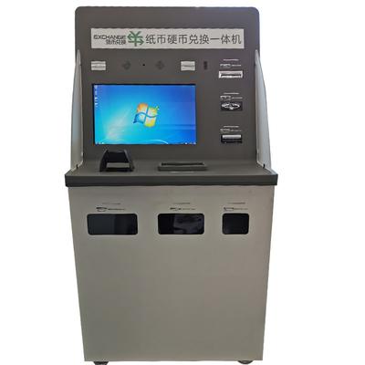 Bank smart tell machine ATM kiosk with cash deposit and withdraw service