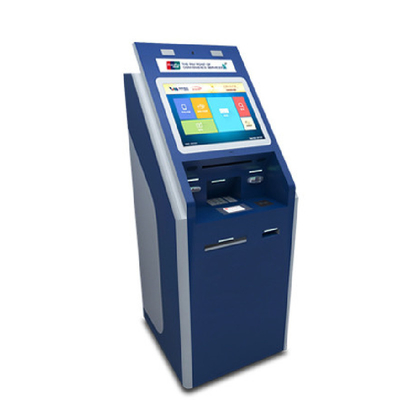 Banks All In One Cash Payment Kiosk Machine 10 Points Touchscreen
