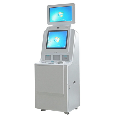 Double Screen Win10 OS Hospital Self Service Kiosk Machine With NFC Card Reader