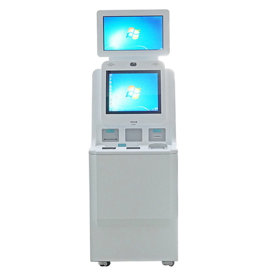 Double Screen Win10 OS Hospital Self Service Kiosk Machine With NFC Card Reader