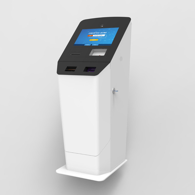 Capacitive Touch Bank Bitcoin ATM Kiosk With Cash Deposit Acceptor Payment Terminal