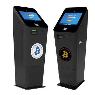 Capacitive Touch Bank Bitcoin ATM Kiosk With Cash Deposit Acceptor Payment Terminal