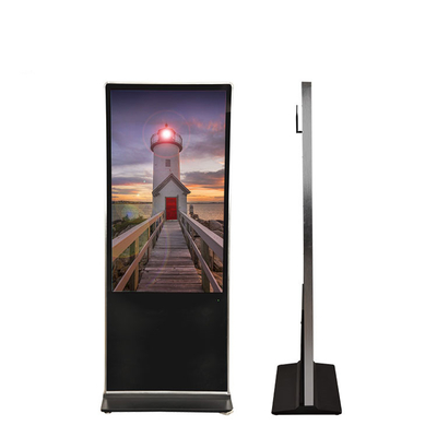Wifi 4g Vertical LCD Advertising Display 4k Ultra Hd Touch Screen Digital Signage