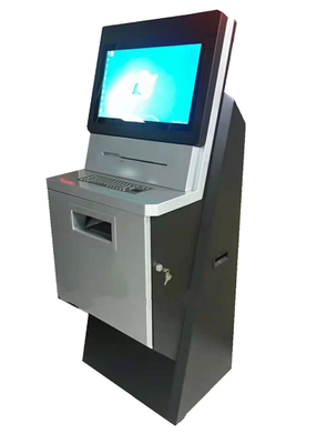 Floor Standing Self Service Printing Kiosk With Cash Acceptor And Barcode Scanner