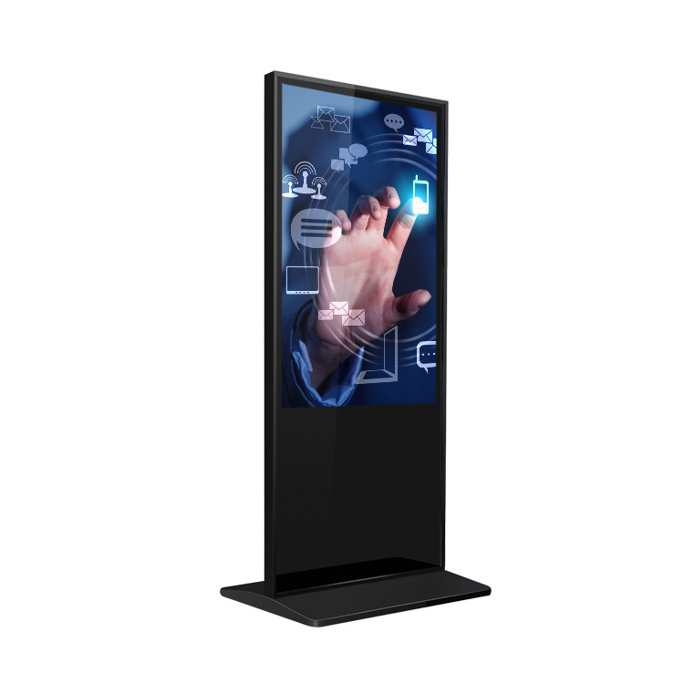 500-700nit Indoor Android Lcd Digital Signage Totem Ultra Thin Free Standing
