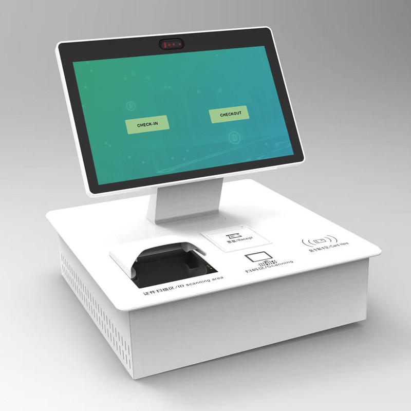 21.5inch TFT LCD Hotel Self Check In Kiosk And Self Checkout Machines