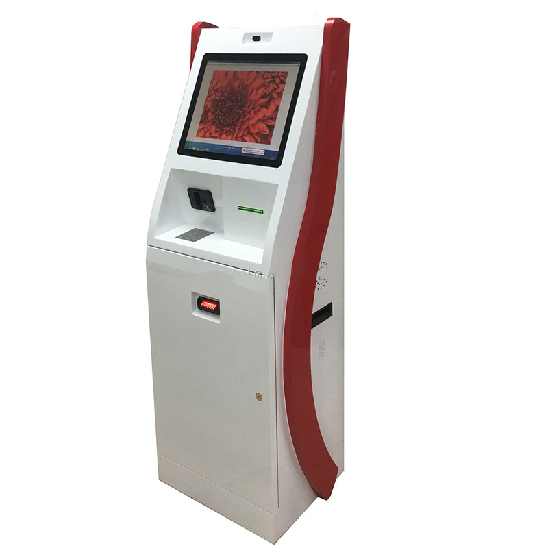 Customized Airport Self Check In Machine Wth 1000 Banknotes Cash Acceptor