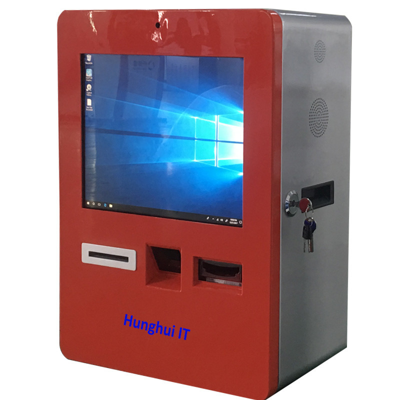 LCD Wall Mounted Kiosk Machine One Way Bitcoin Atm With RFID Reader