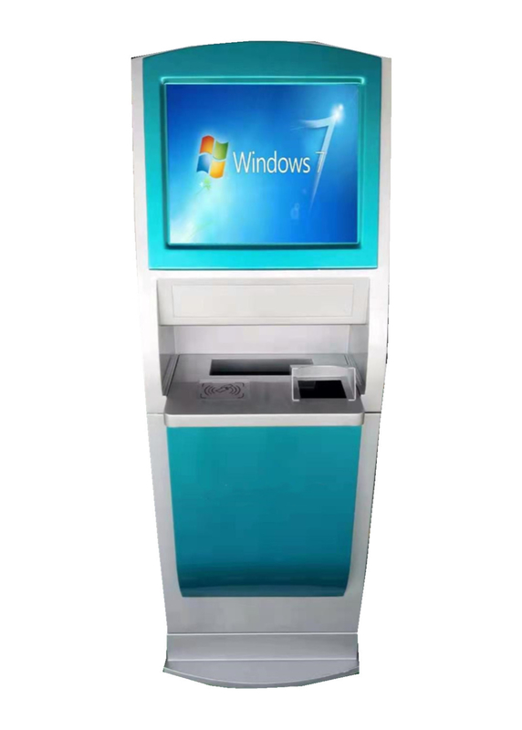 Touch screen Bank ATM Machine 22inch Self Service A4 Printer kiosk