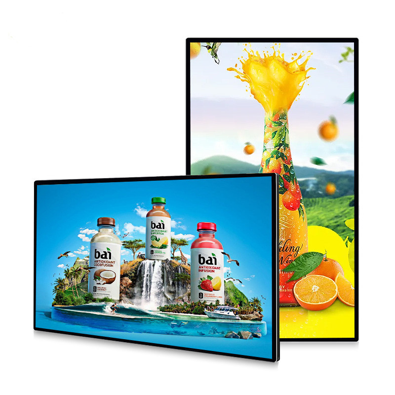 55inch Wall Mounted Lcd Advertising Display Monitor Indoor 250cd/M2