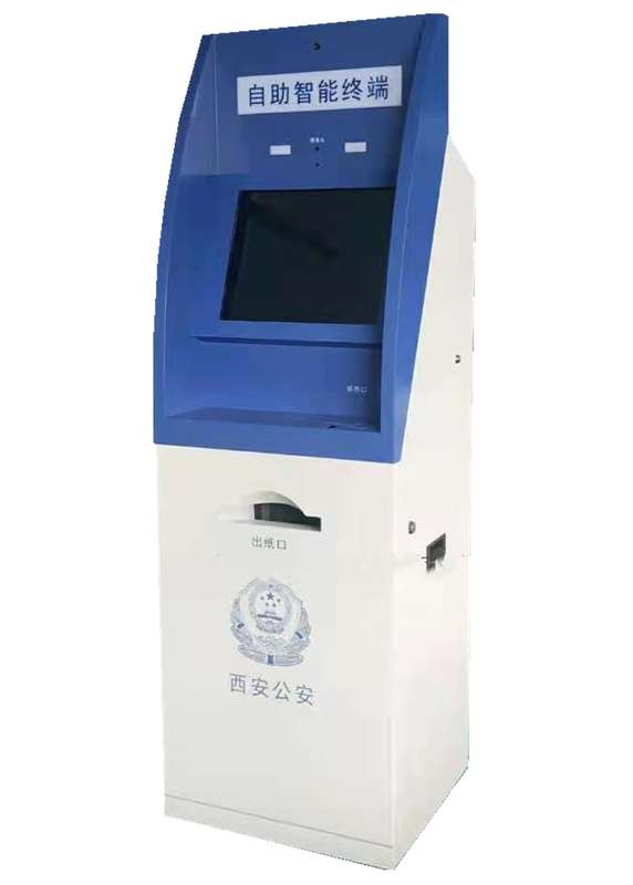 Utility Government Capacitive Touch Self Service Kiosk Machine with A4 Laser Printer
